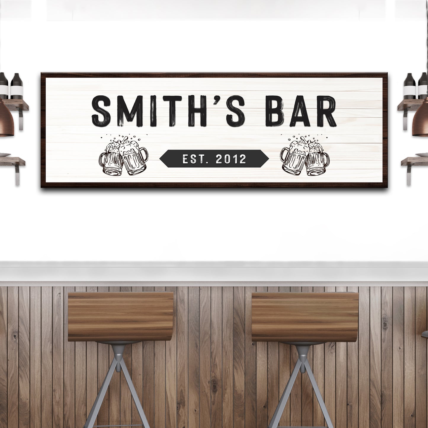 Family Bar Sign Style 1 - Image by Tailored Canvases