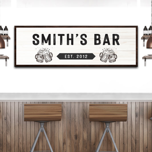 Family Bar Sign - Image by Tailored Canvases