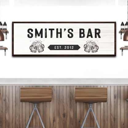 Family Bar Sign Style 1 - Image by Tailored Canvases