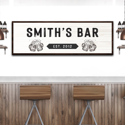 Family Bar Sign - Image by Tailored Canvases