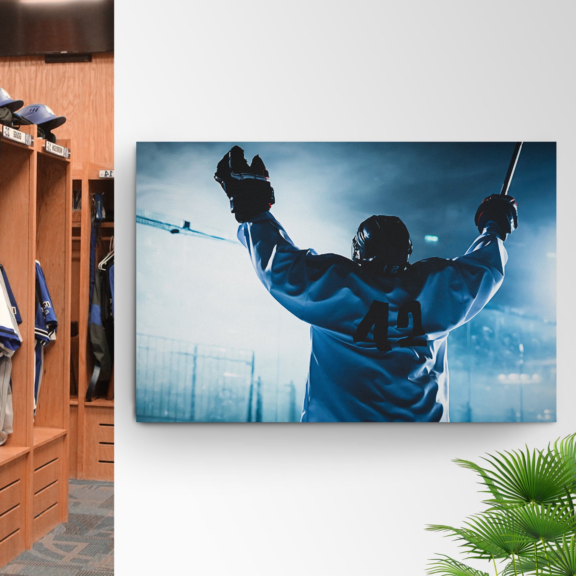 Ice Hockey Player Canvas Wall Art Style 1 - Image by Tailored Canvases