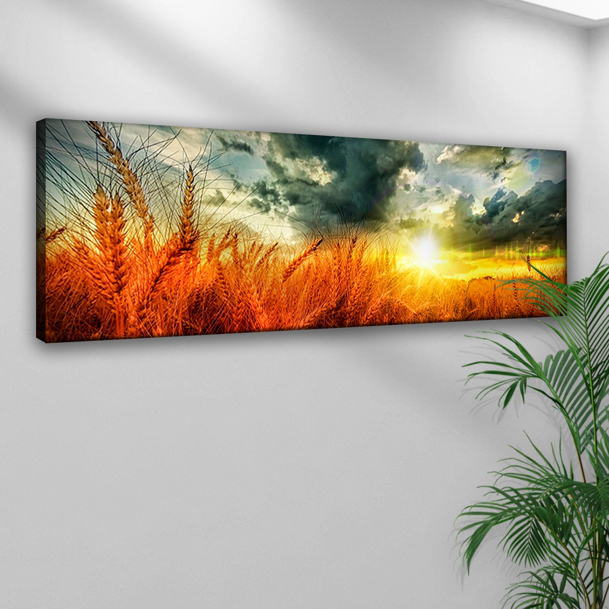 Dusk Falls On The Wheat Field Canvas Wall Art Style 1 - Image by Tailored Canvases