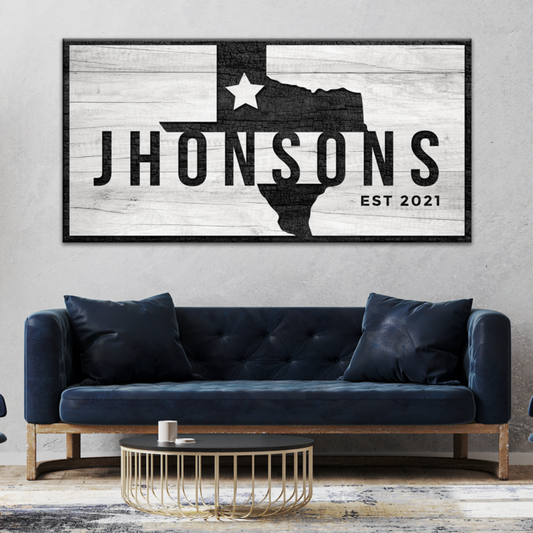 Texas Name Sign - Image by Tailored Canvases