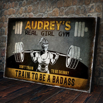 Real Girl Gym Sign - Image by Tailored Canvases