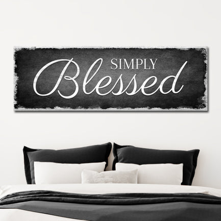 Simply Blessed Sign  - Image by Tailored Canvases