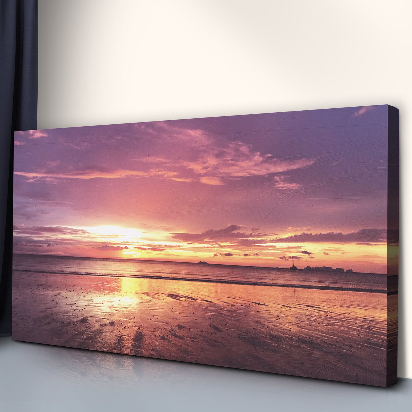 Sunset By The Beach Canvas Wall Art Style 1 - Image by Tailored Canvases