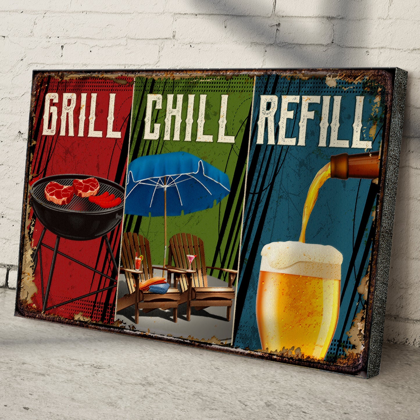 Grill Chill Refill Sign Style 1 - Image by Tailored Canvases