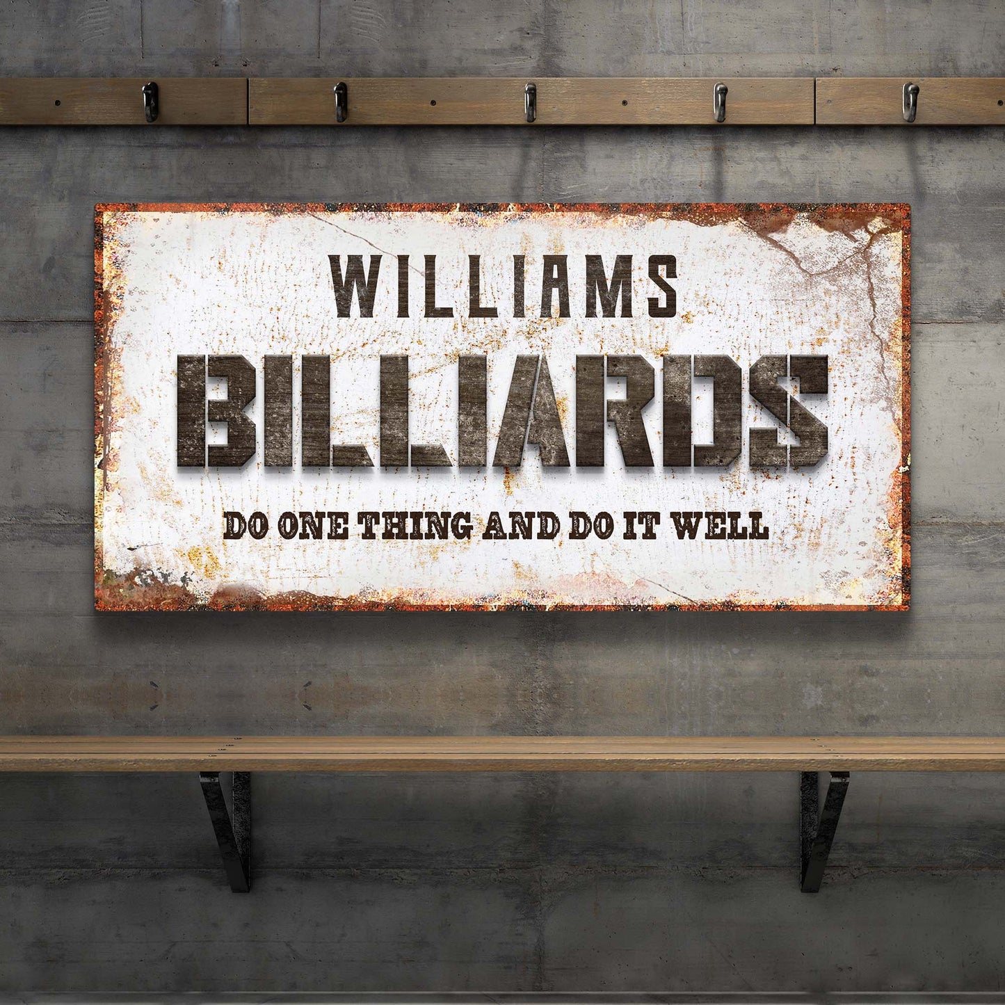 Do One Thing And Do It Well Billiards Sign Style 1 - Image by Tailored Canvases