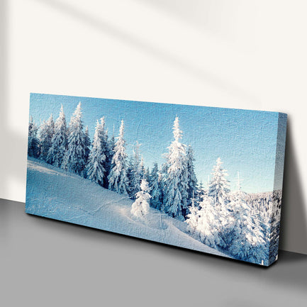Snow Covered Pine Trees Canvas Wall Art - Image by Tailored Canvases
