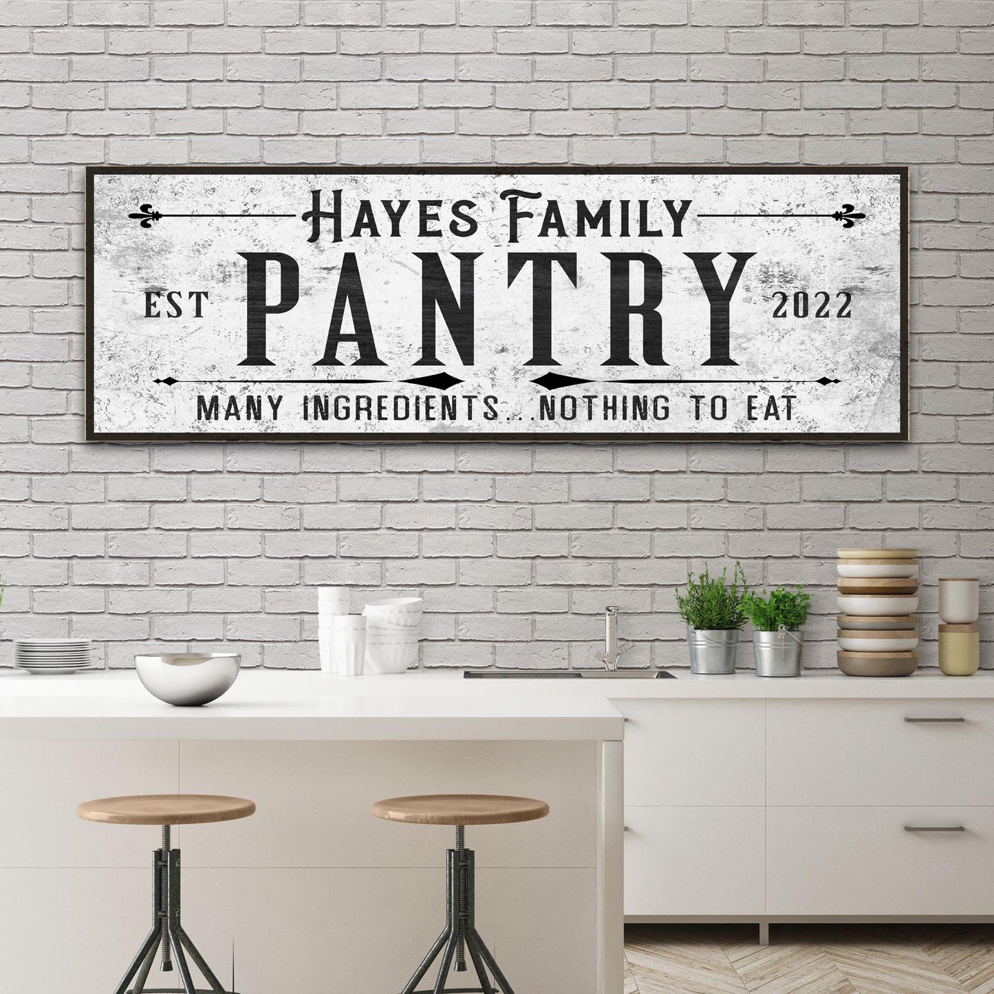 Many Ingredients, Nothing To Eat Pantry Sign Style 1 - Image by Tailored Canvases
