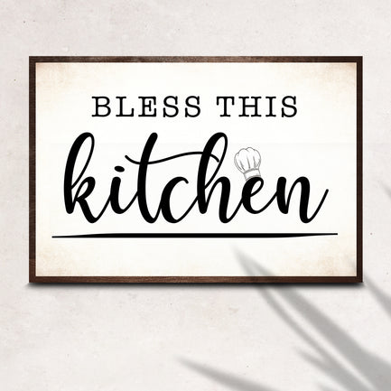 Bless This Kitchen And All Who Enter Sign II