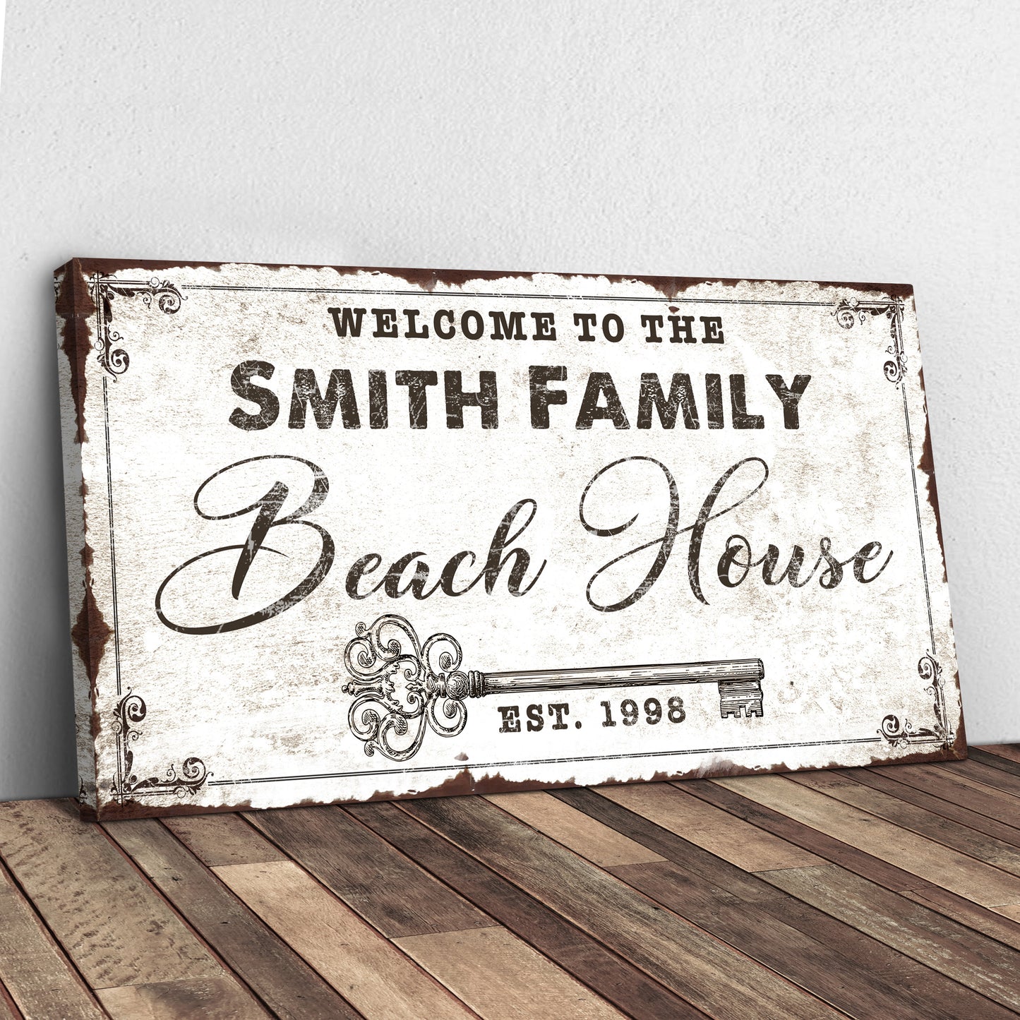 Family Beach House Sign II Style 2 - Image by Tailored Canvases