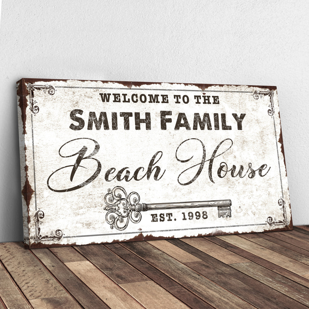 Family Beach House Sign II | Customizable Canvas by Tailored Canvases