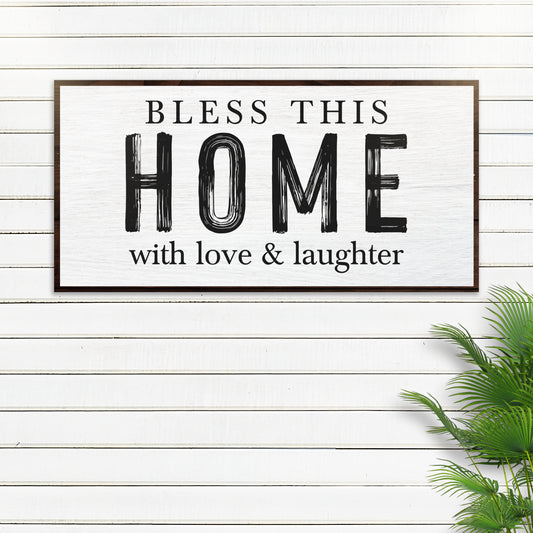 Bless This Home With Love And Laughter Sign III - Image by Tailored Canvases