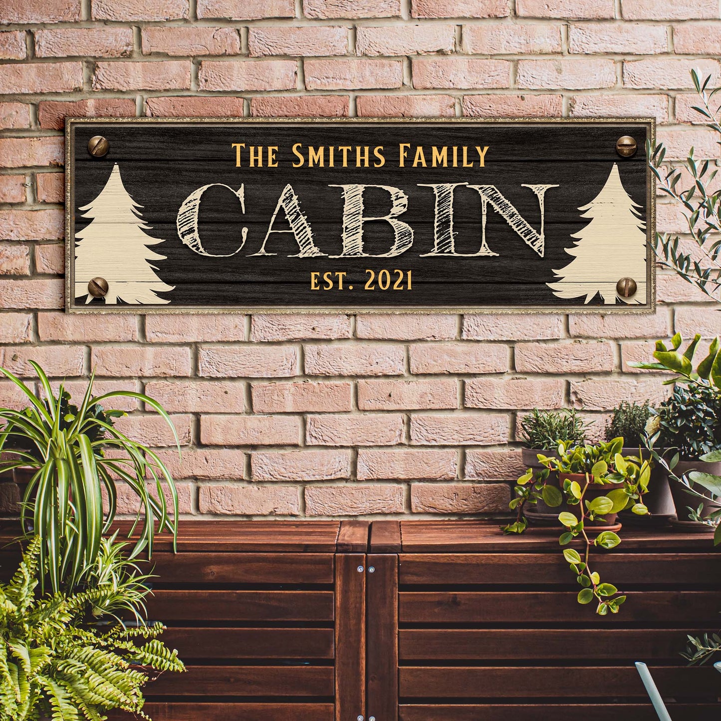 Family Cabin Sign III | Customizable Canvas Style 1 - Image by Tailored Canvases