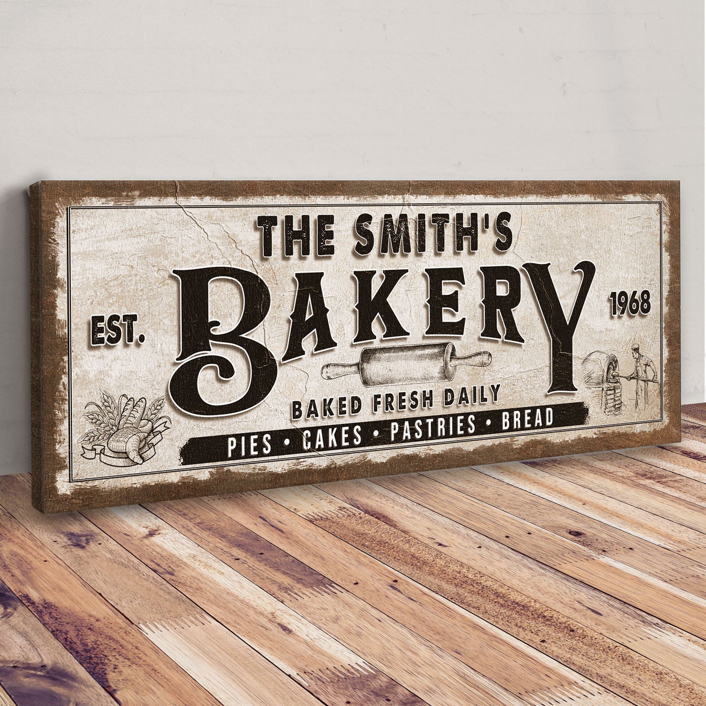 Pies Cakes Pastries Bread Bakery Sign Style 1 - Image by Tailored Canvases