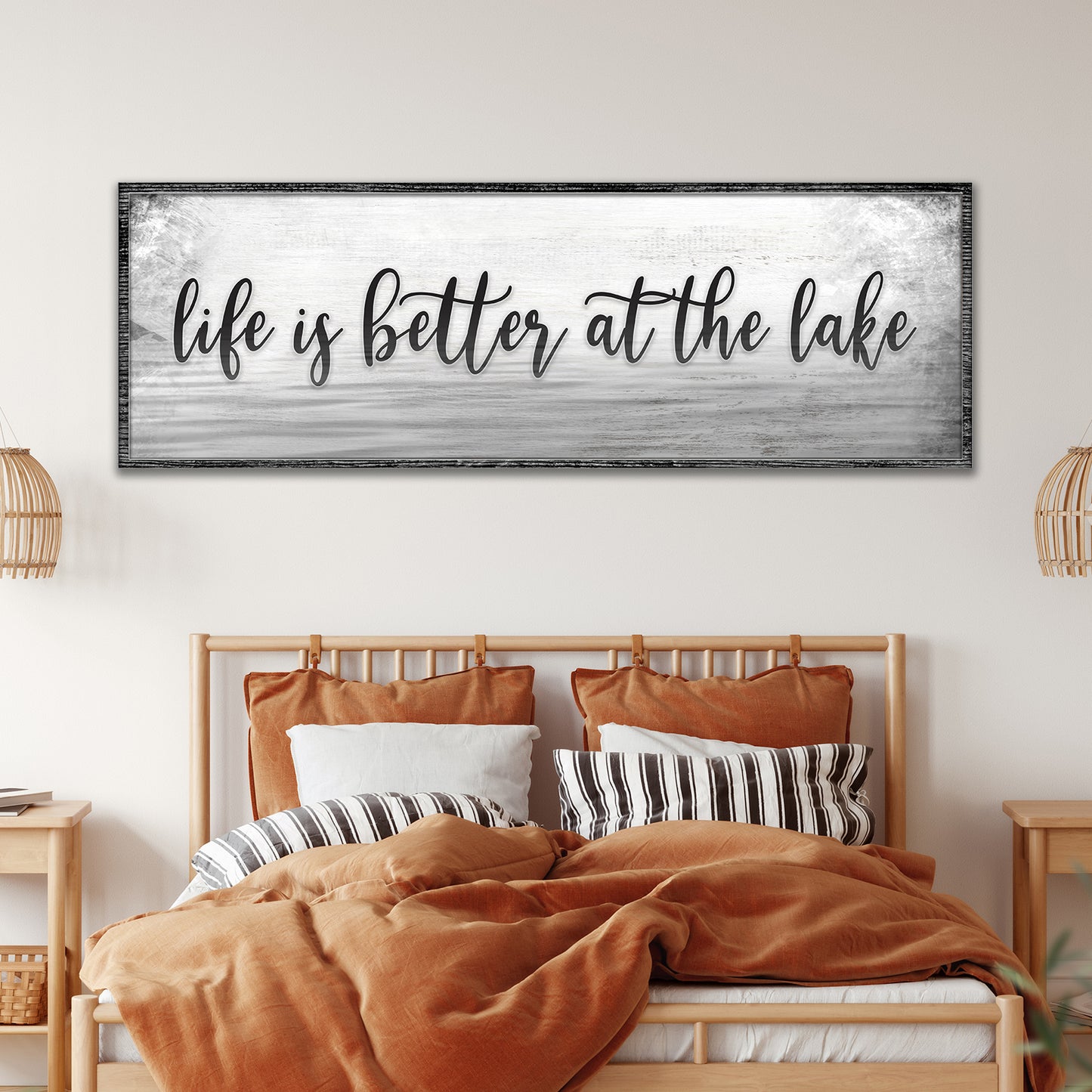 Life is Better at the Lake Sign Style 1 - Image by Tailored Canvases