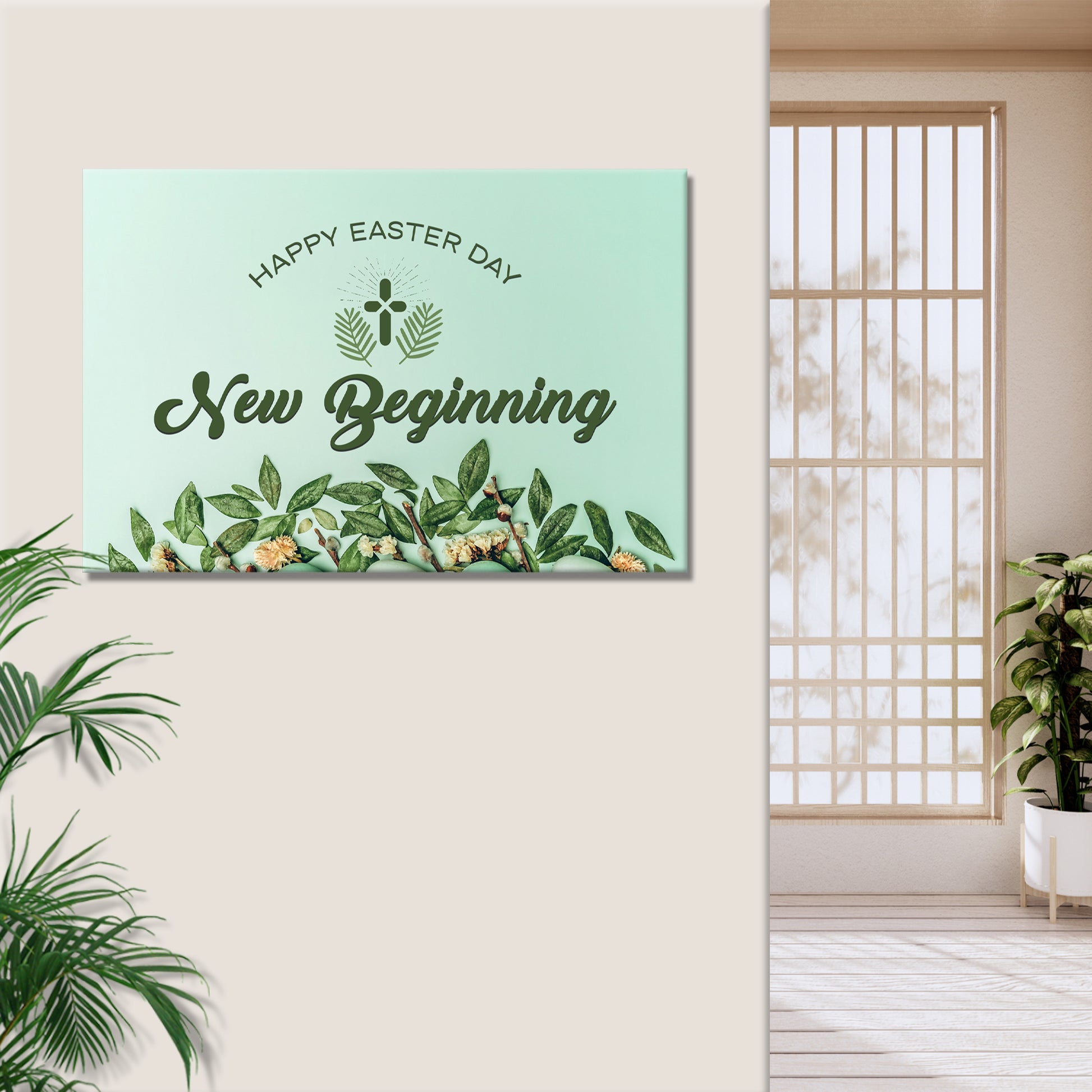 Easter New Beginning Sign Style 1 - Image by Tailored Canvases