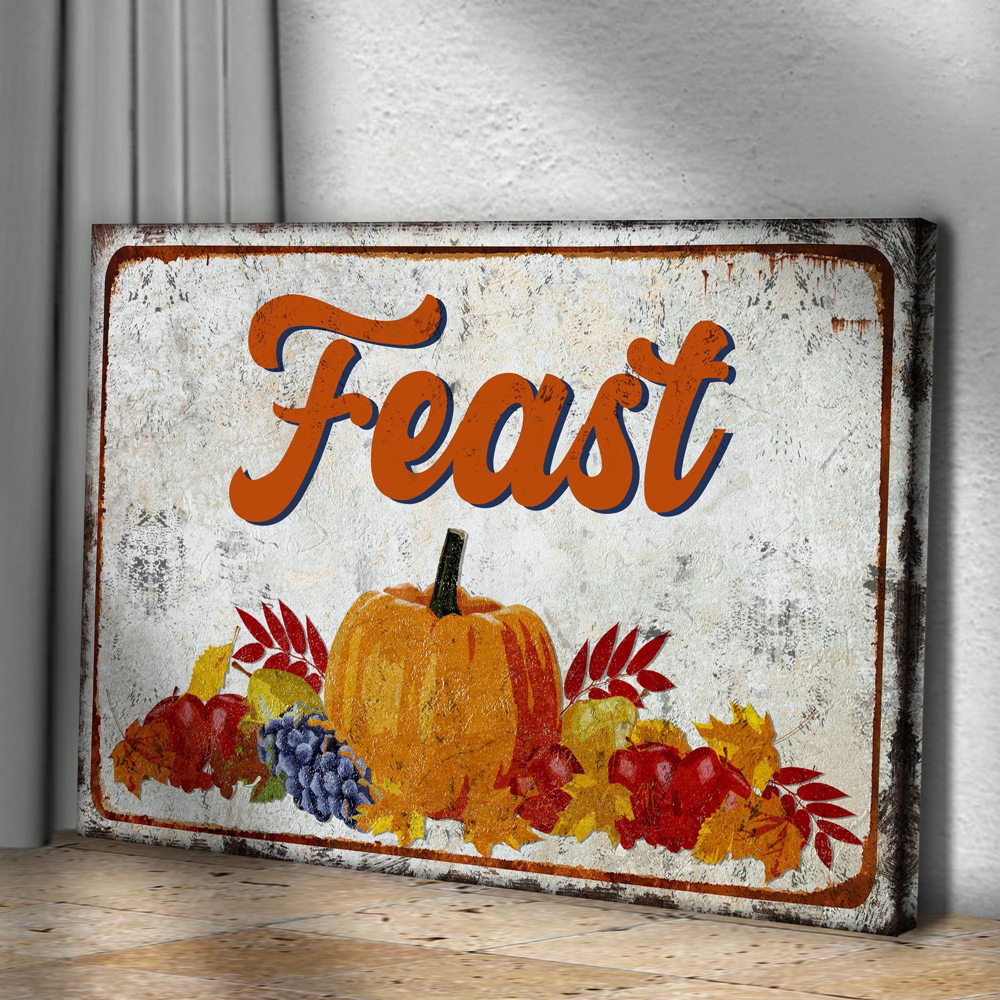 Feast Thanksgiving Autumn Sign Style 1 - Image by Tailored Canvases
