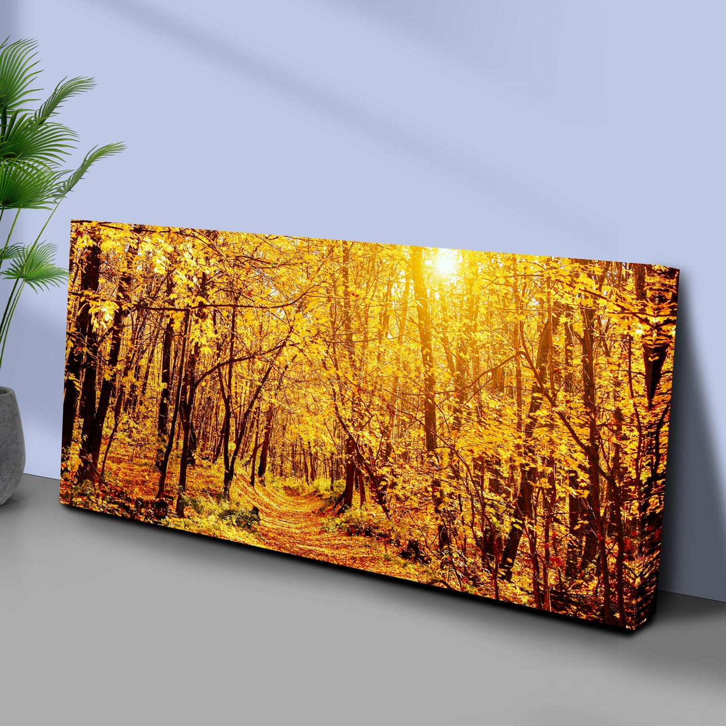Yellow Autumn Forest Canvas Wall Art Style 1 - Image by Tailored Canvases