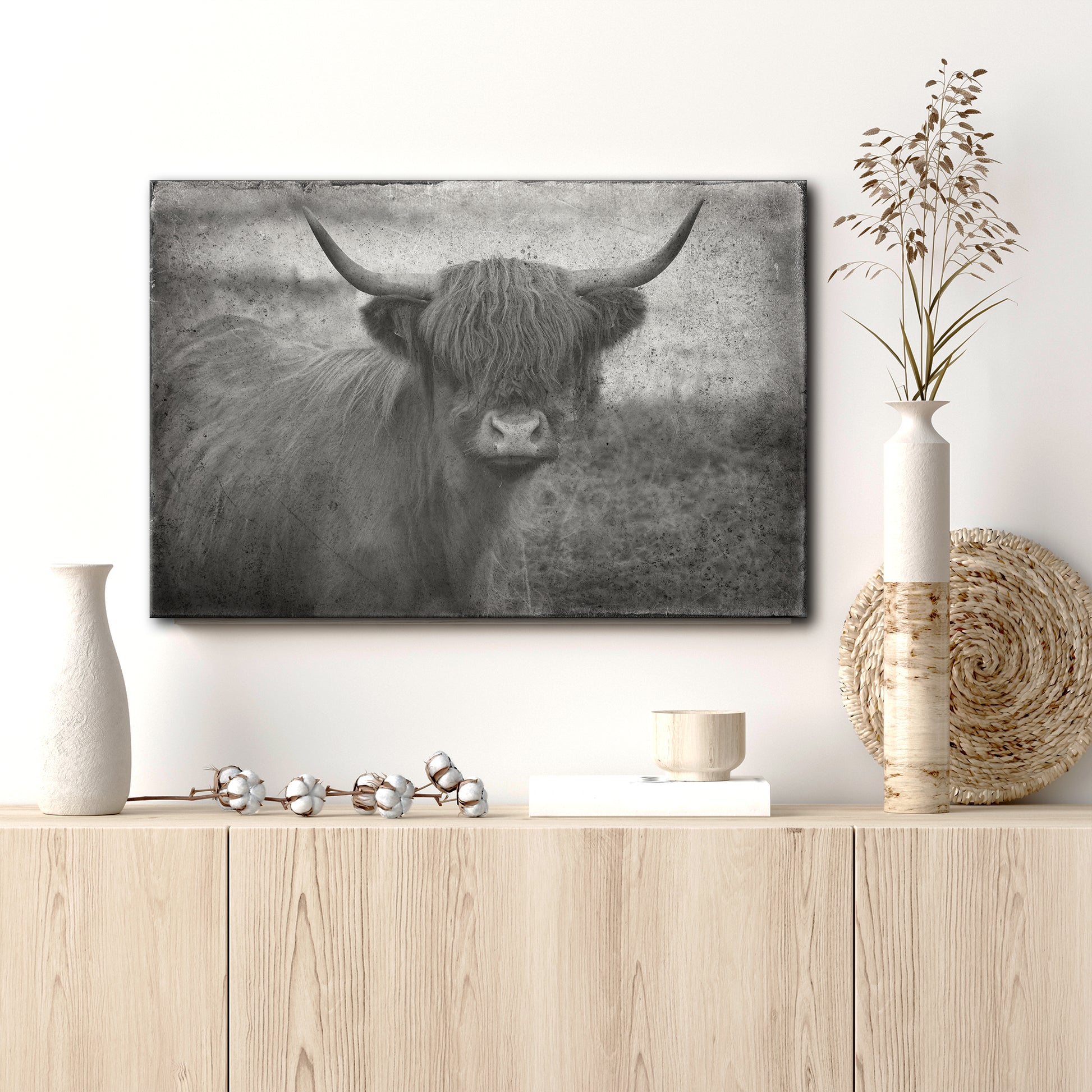 Vintage Highland Cattle - Image by Tailored Canvases