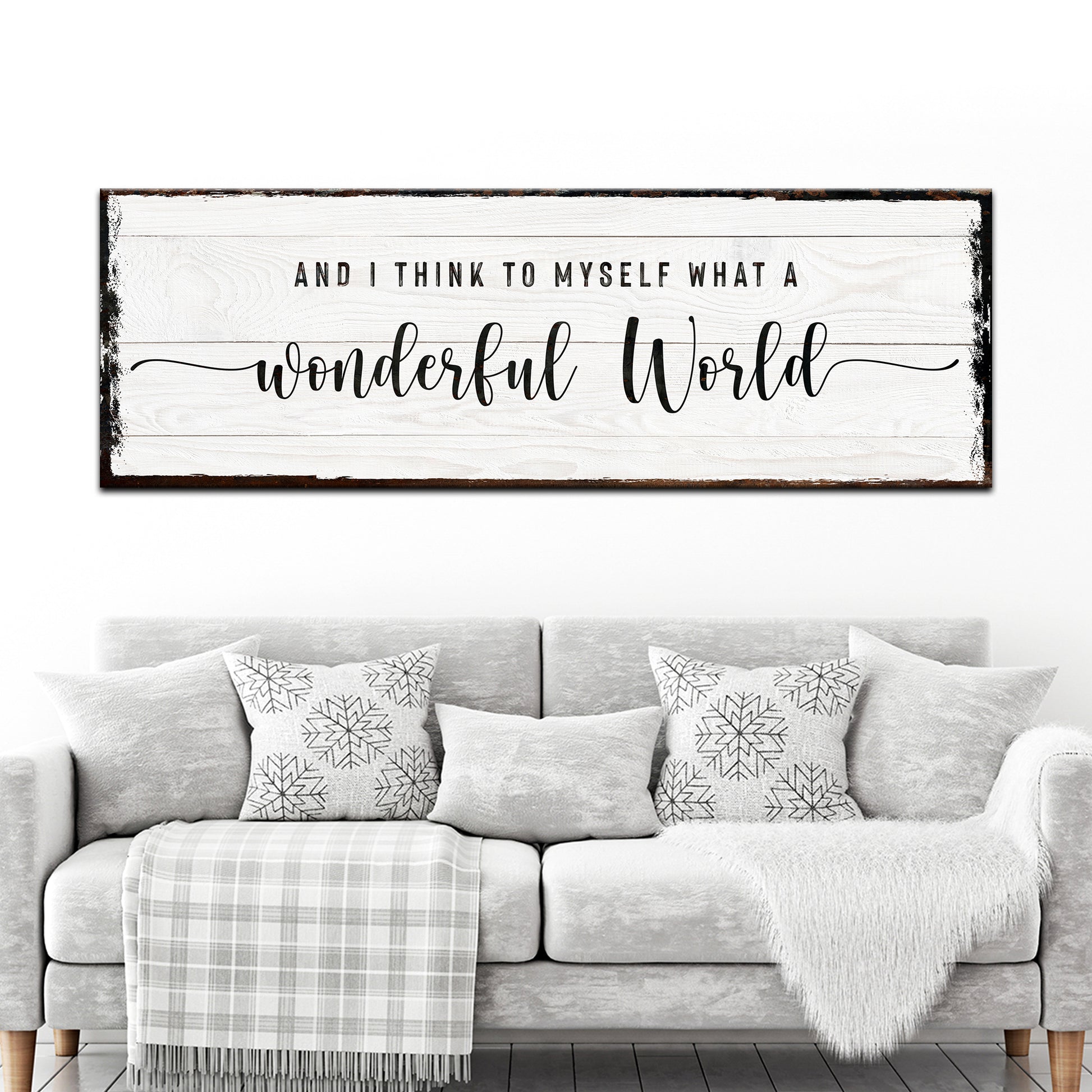 What A Wonderful World Sign Style 1 - Image by Tailored Canvases