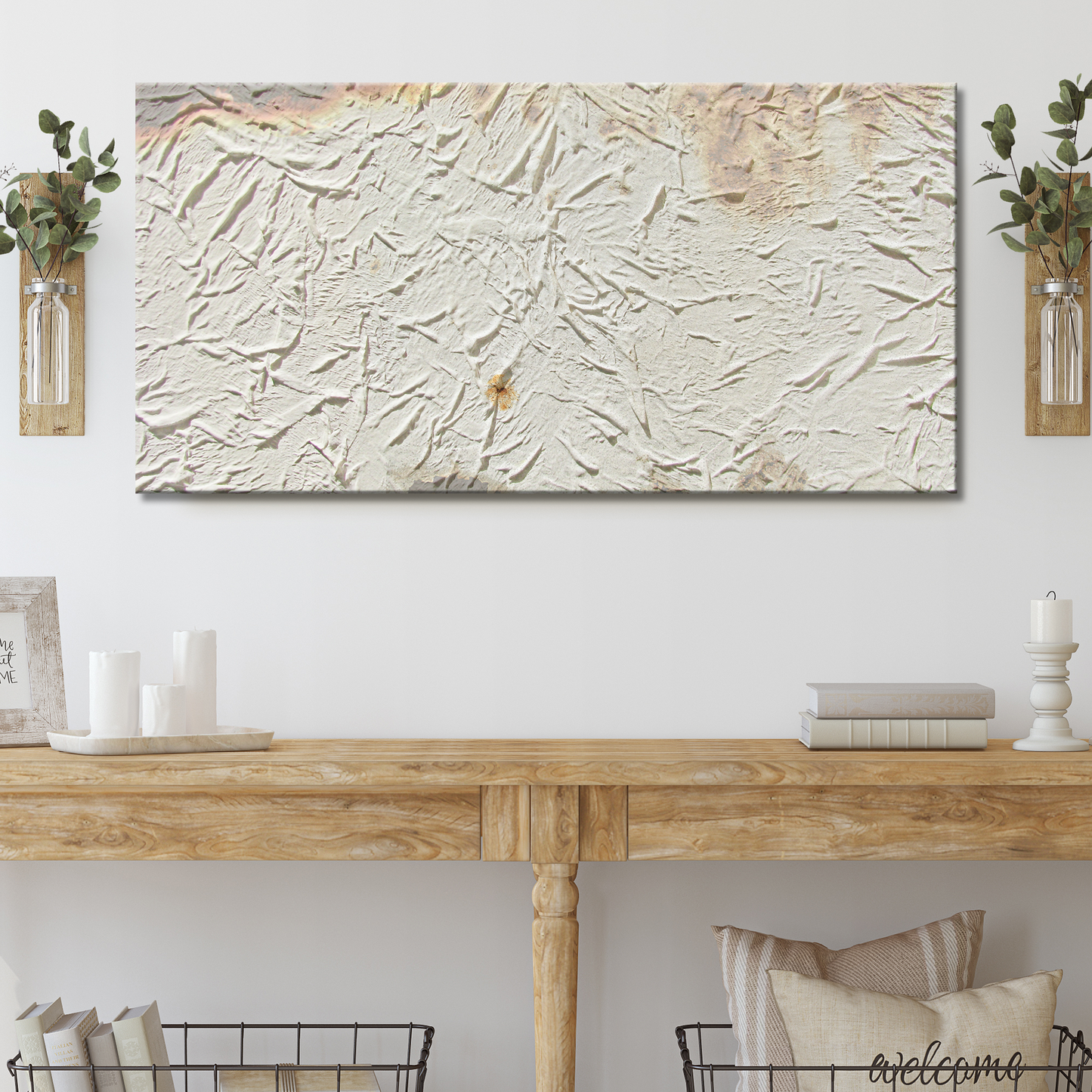 Dirty White Linen Canvas Wall Art Style 1 - Image by Tailored Canvases