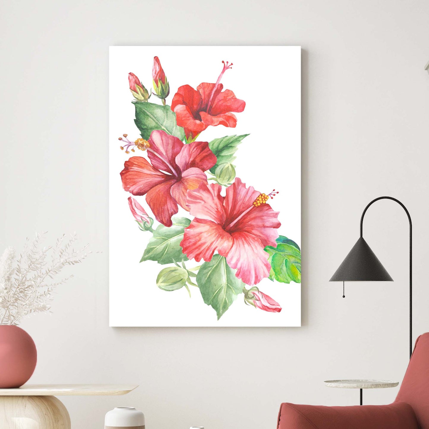 Flowers Exotic Hibiscus Canvas Wall Art Style 1 - Image by Tailored Canvases