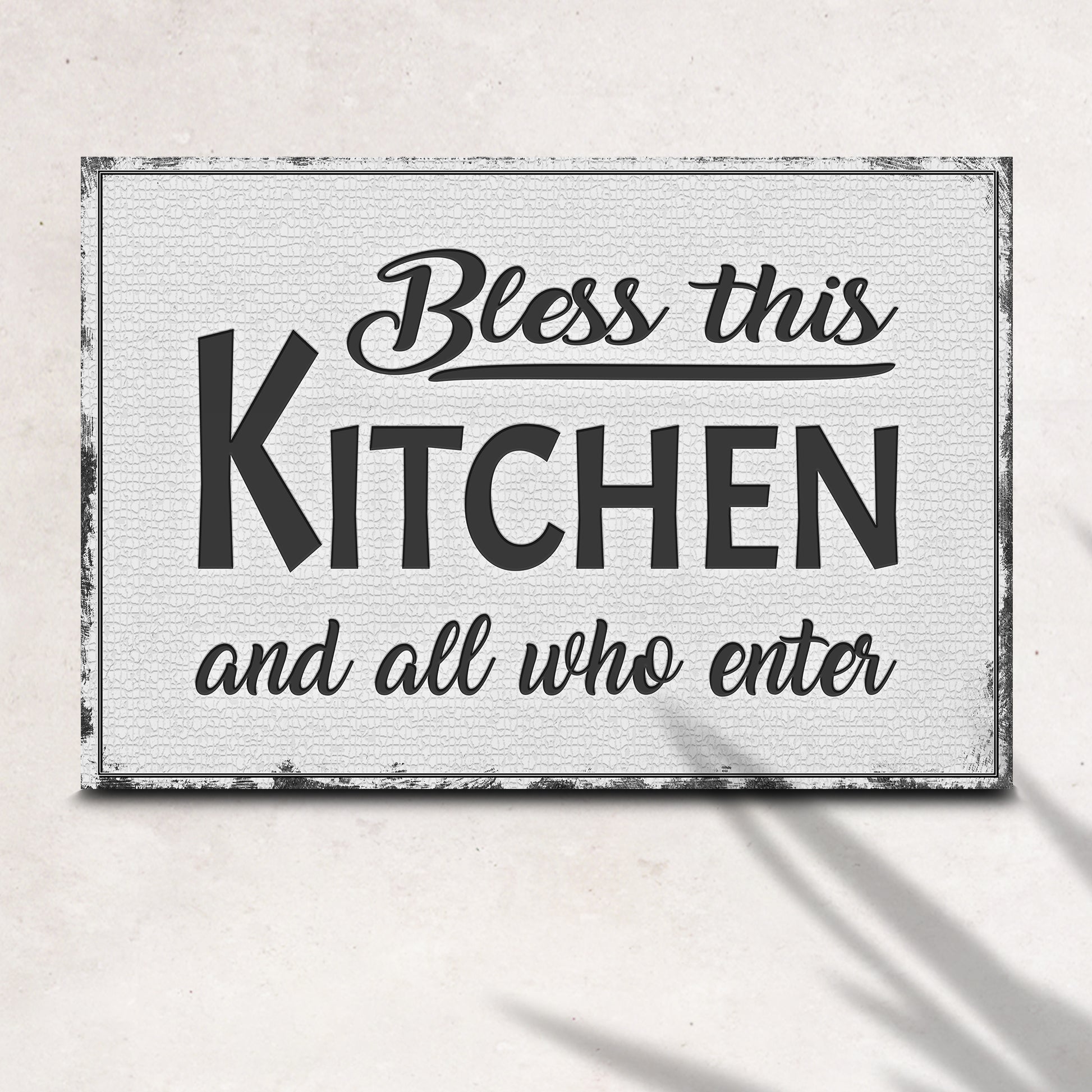 Bless This Kitchen And All Who Enter Sign Style 1 - Image by Tailored Canvases