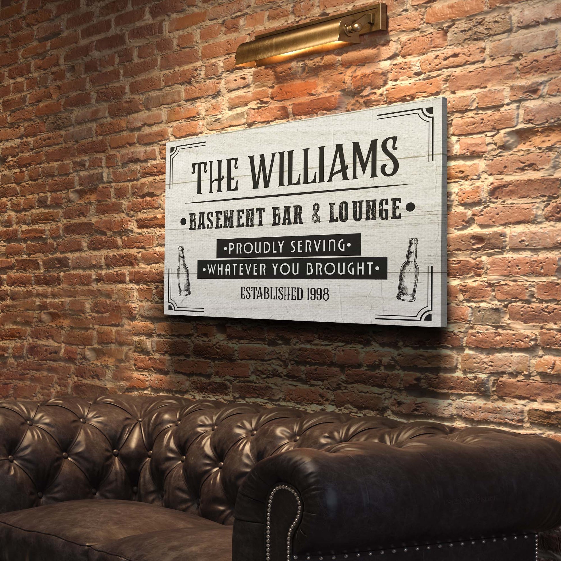 Basement Bar and Lounge Sign III- Image by Tailored Canvases Style 2 - Image by Tailored Canvases