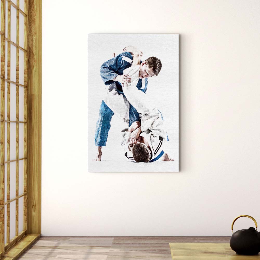 Jiu Jitsu Face Off Canvas Wall Art  - Image by Tailored Canvases