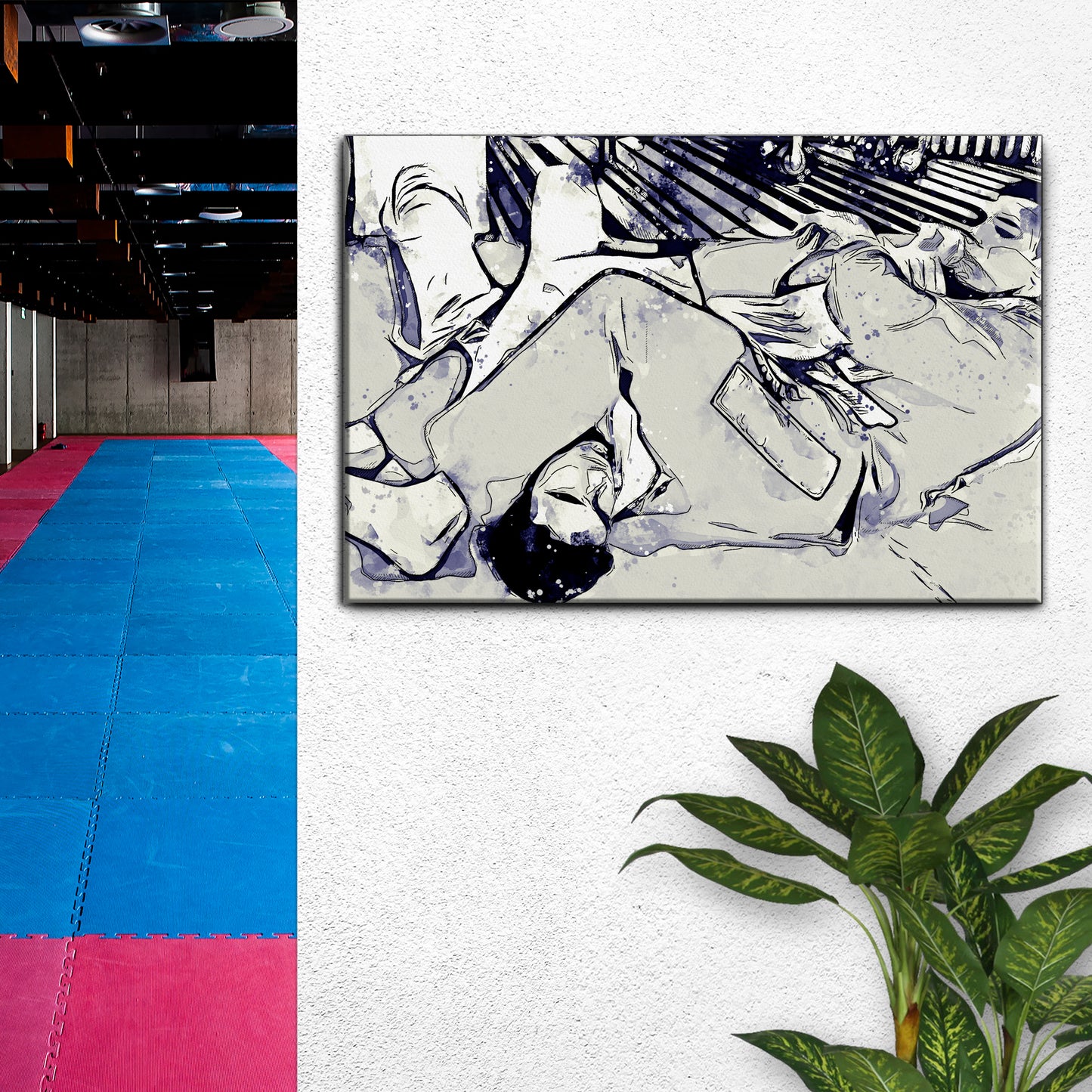 Jiu-Jitsu Armbar Move Canvas Wall Art Style 1 - Image by Tailored Canvases