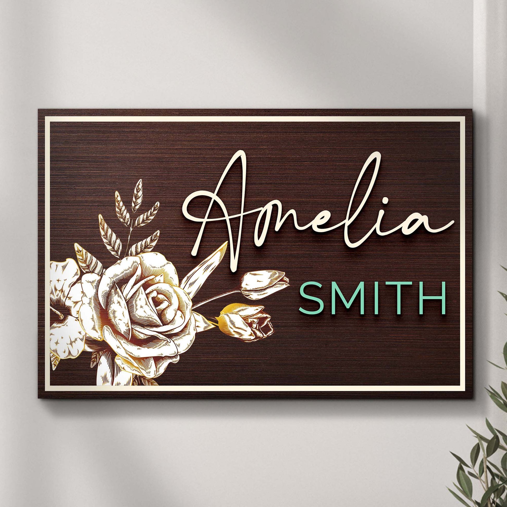 Peony Flower Kids Room Sign Style 2 - Image by Tailored Canvases