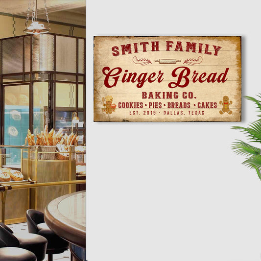 Christmas Ginger Bread Baking Co | Customizable Canvas - Image by Tailored Canvases