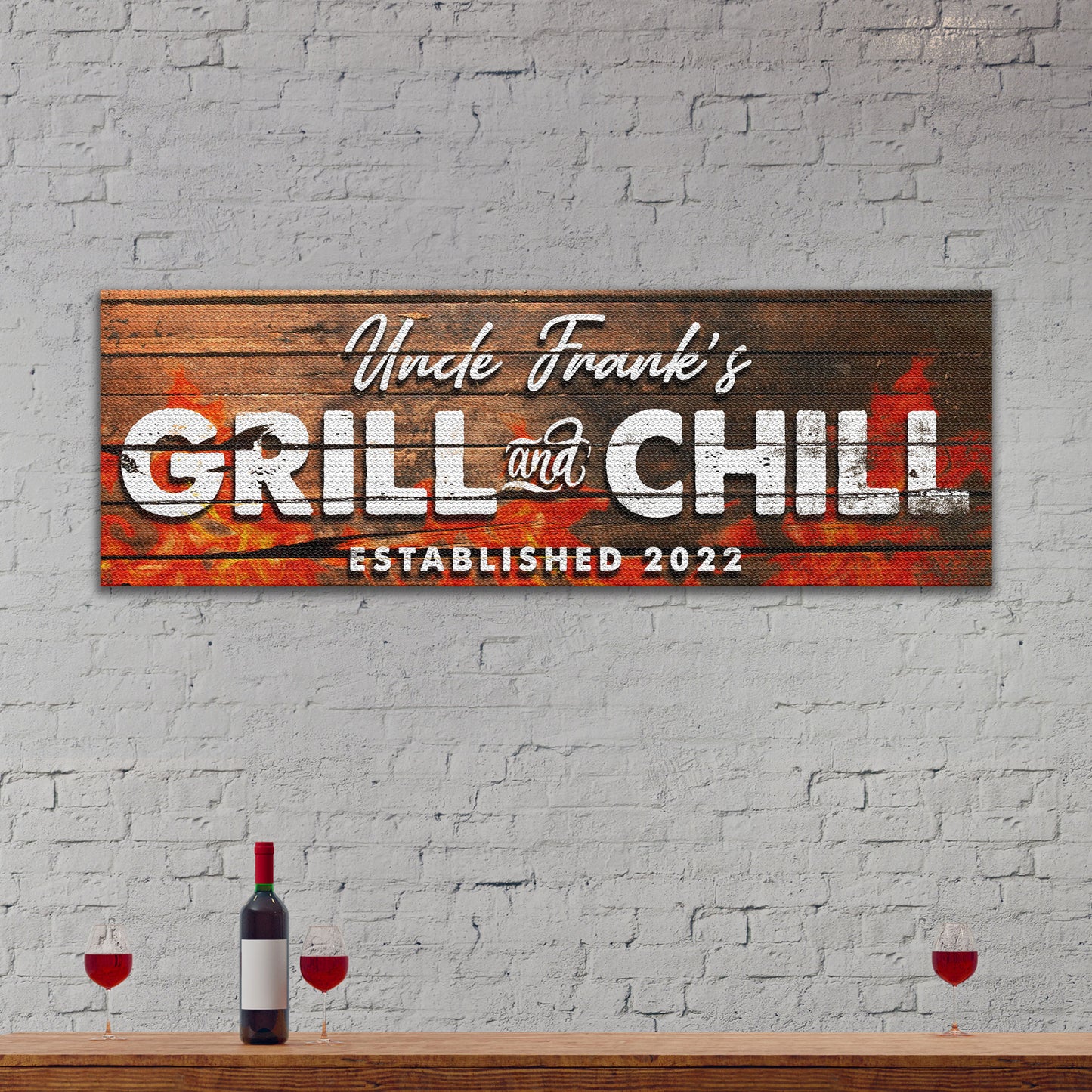 Grill And Chill Sign II Style 2 - Image by Tailored Canvases