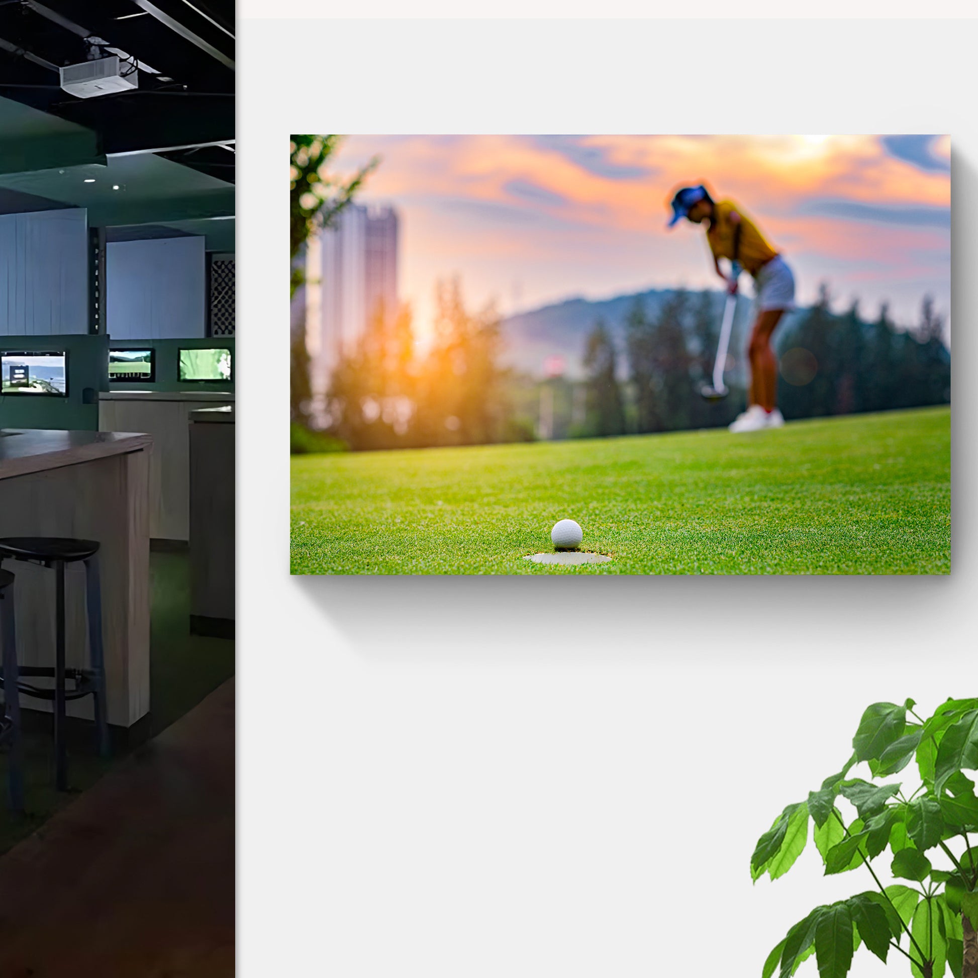 Golf Ball Strike Canvas Wall Art Style 1 - Image by Tailored Canvases