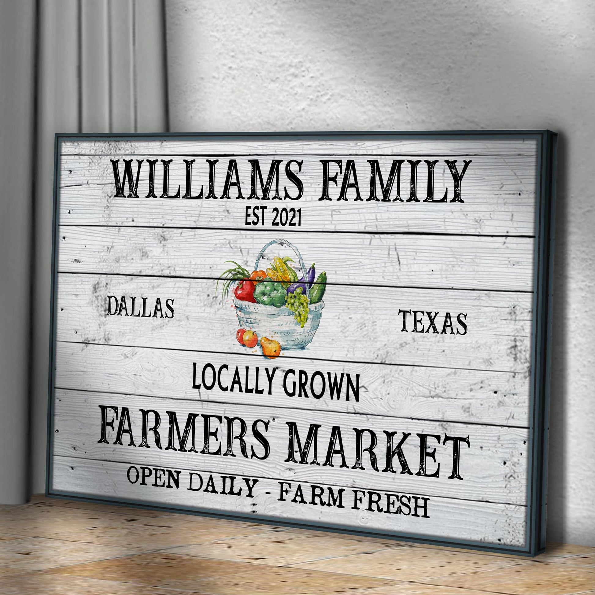 Farmers Market Sign II | Customizable Canvas Style 1 - Image by Tailored Canvases