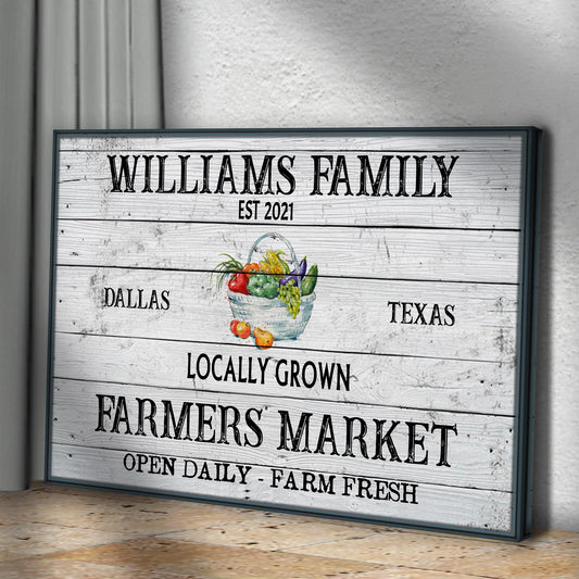 Farmers Market Sign II | Customizable Canvas - Image by Tailored Canvases