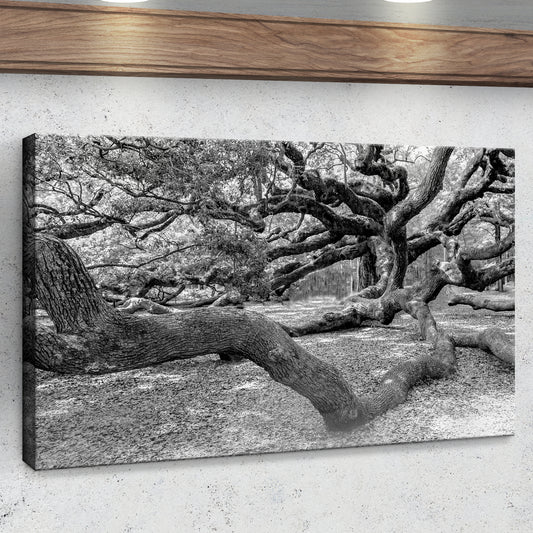 Monochrome Angel Oak Tree Canvas Wall Art II - Image by Tailored Canvases