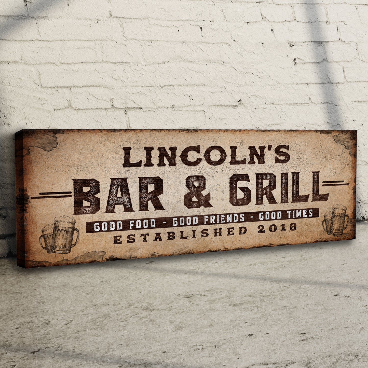 Bar And Grill Sign V Style 2 - Image by Tailored Canvases