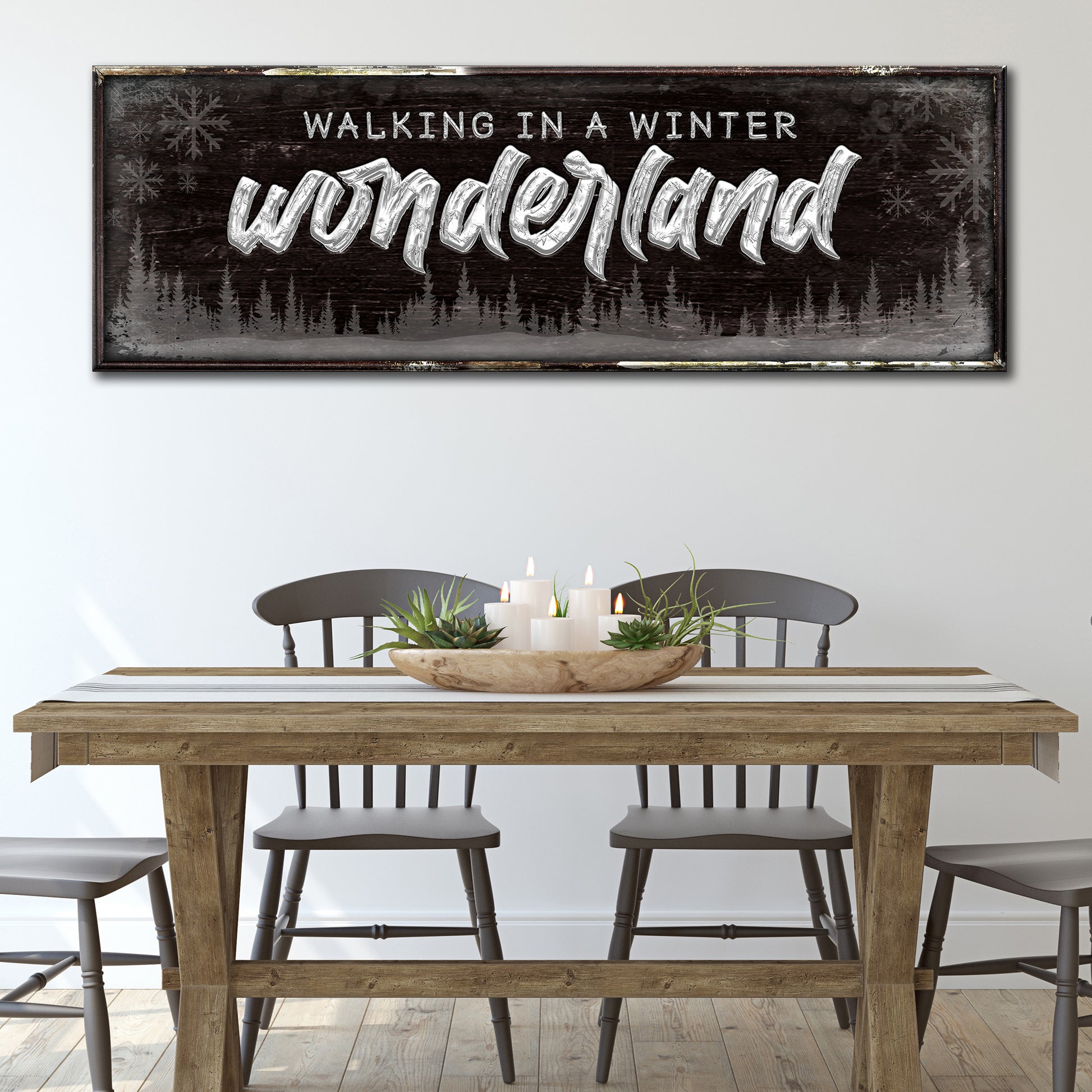 Walking In Winter Wonderland Sign Style 1 - Image by Tailored Canvases