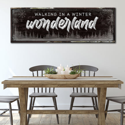 Walking In Winter Wonderland Sign  - Image by Tailored Canvases