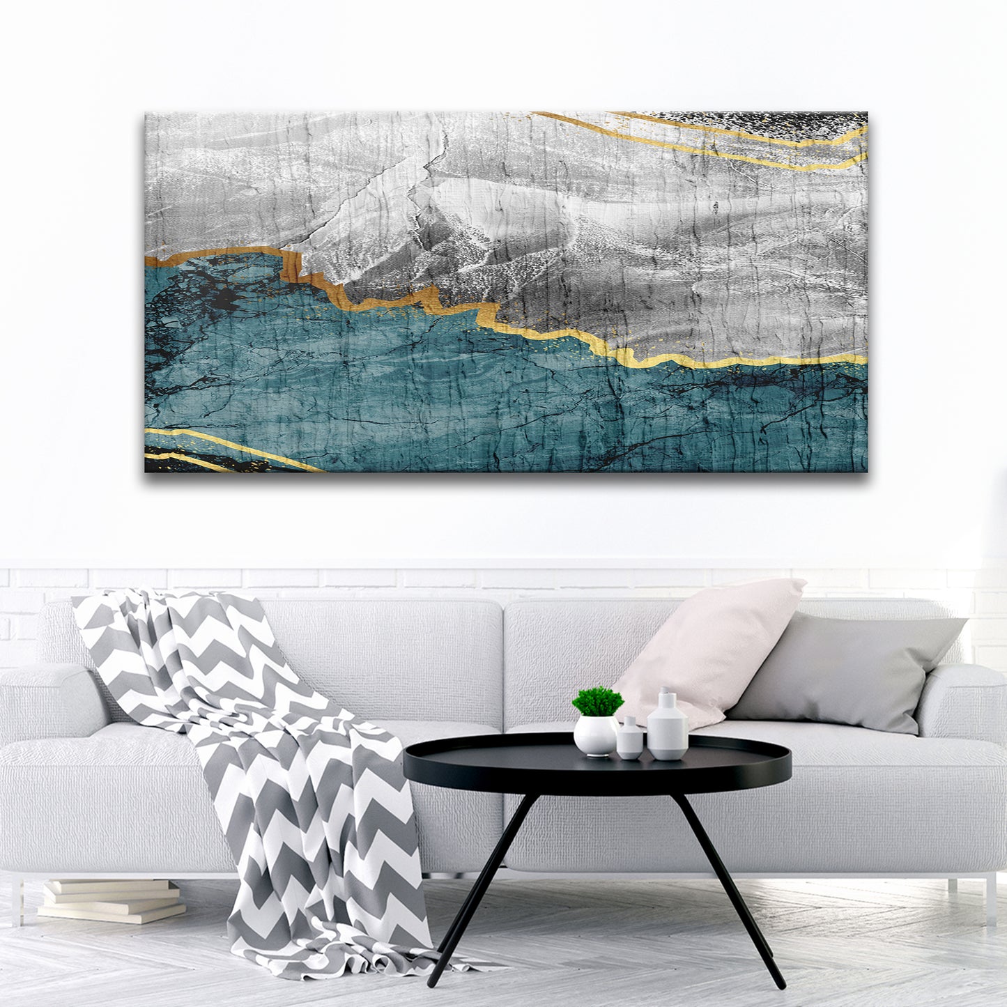 Forest Brushed Abstract Painting Canvas Wall Art Style 1 - Image by Tailored Canvases