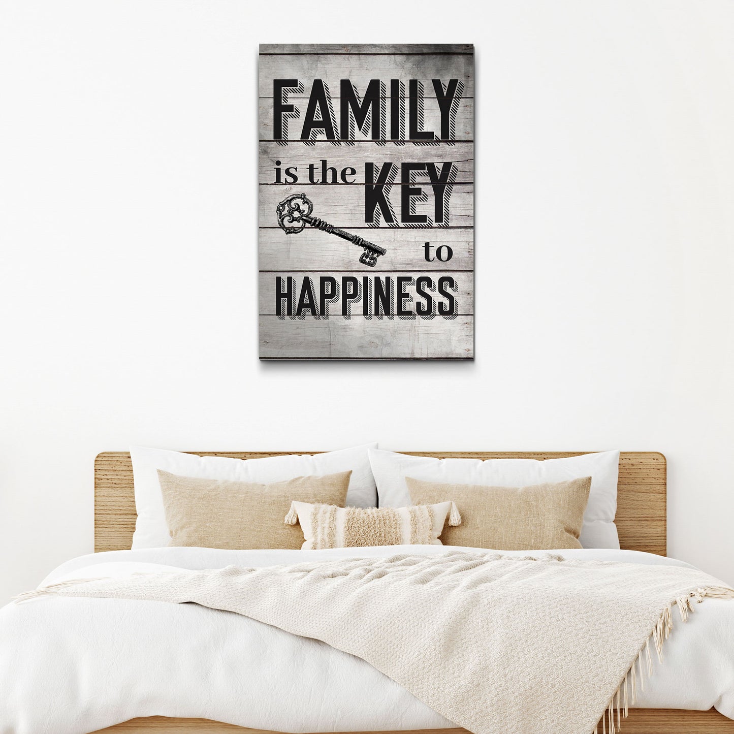 Family Is The Key To Happiness Sign II - Image by Tailored Canvases