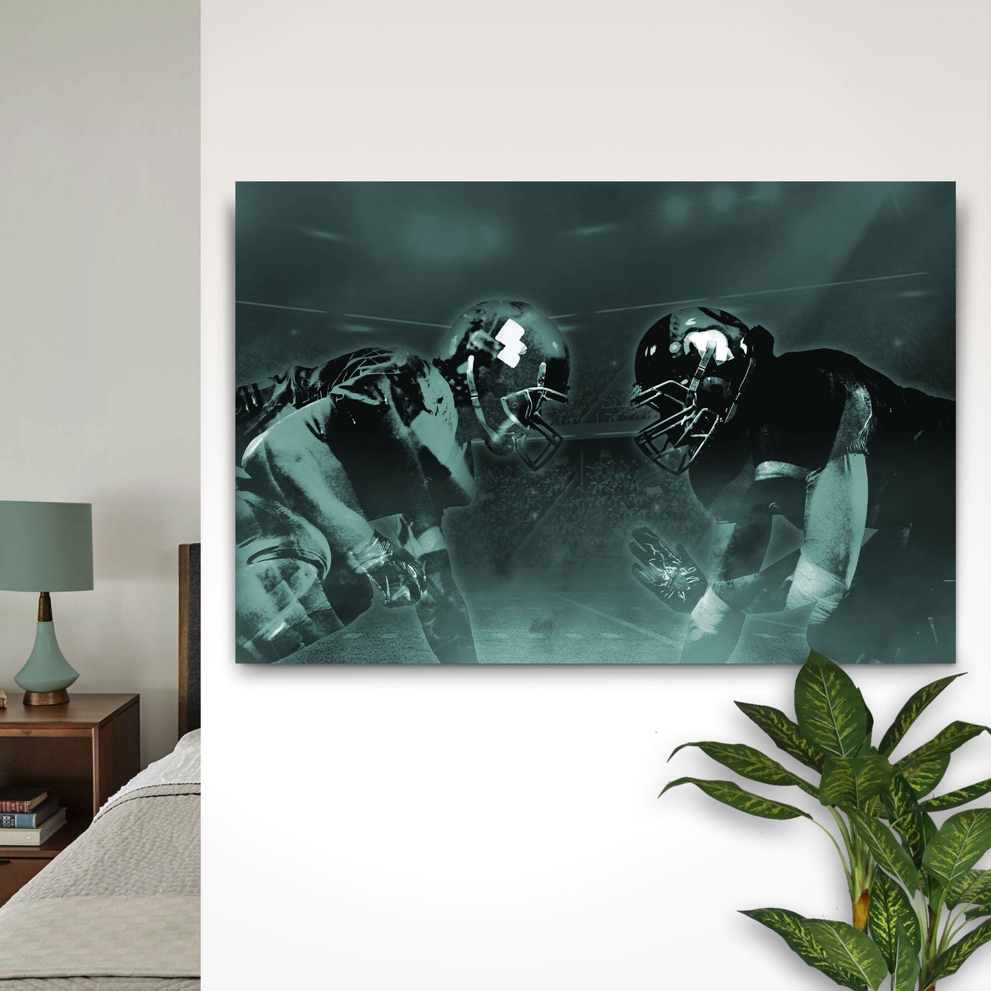 Football Clash Canvas Wall Art Style 1 - Image by Tailored Canvases