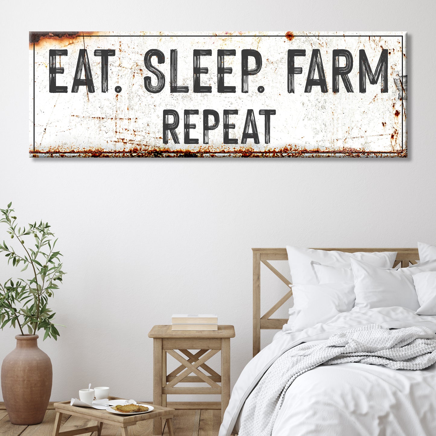Eat Sleep Farm Repeat Sign Style 1 - Image by Tailored Canvases