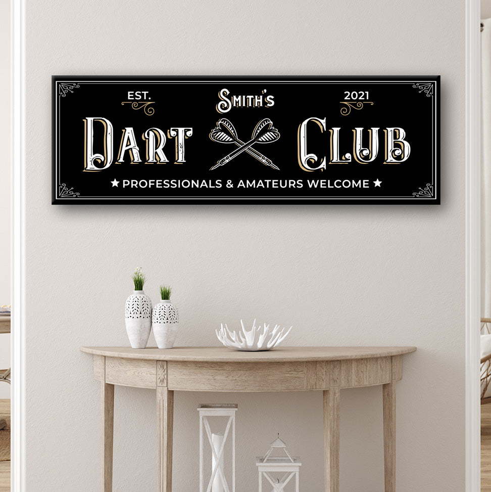 Dart Club Sign II Style 1 - Image by Tailored Canvases