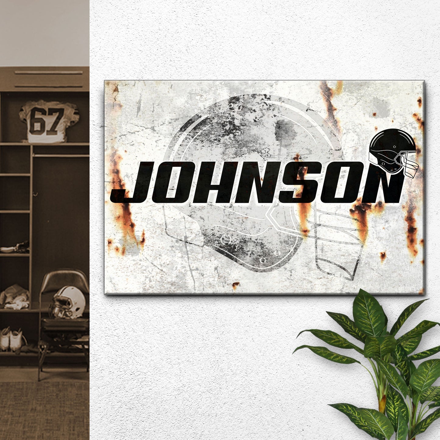 Football Sign VI | Customizable Canvas Style 1 - Image by Tailored Canvases