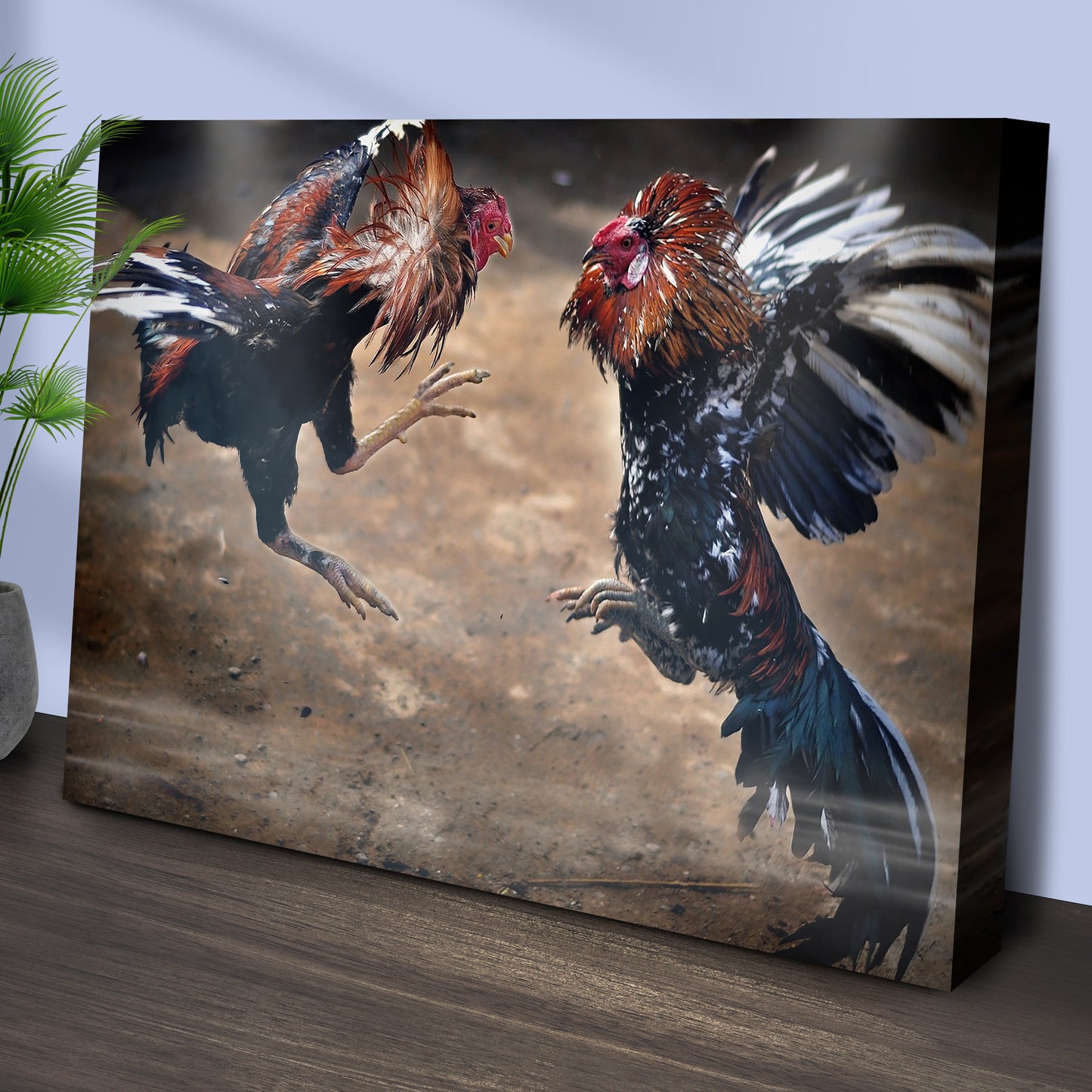 Cockfighting Canvas Wall Art Style 1 - Image by Tailored Canvases