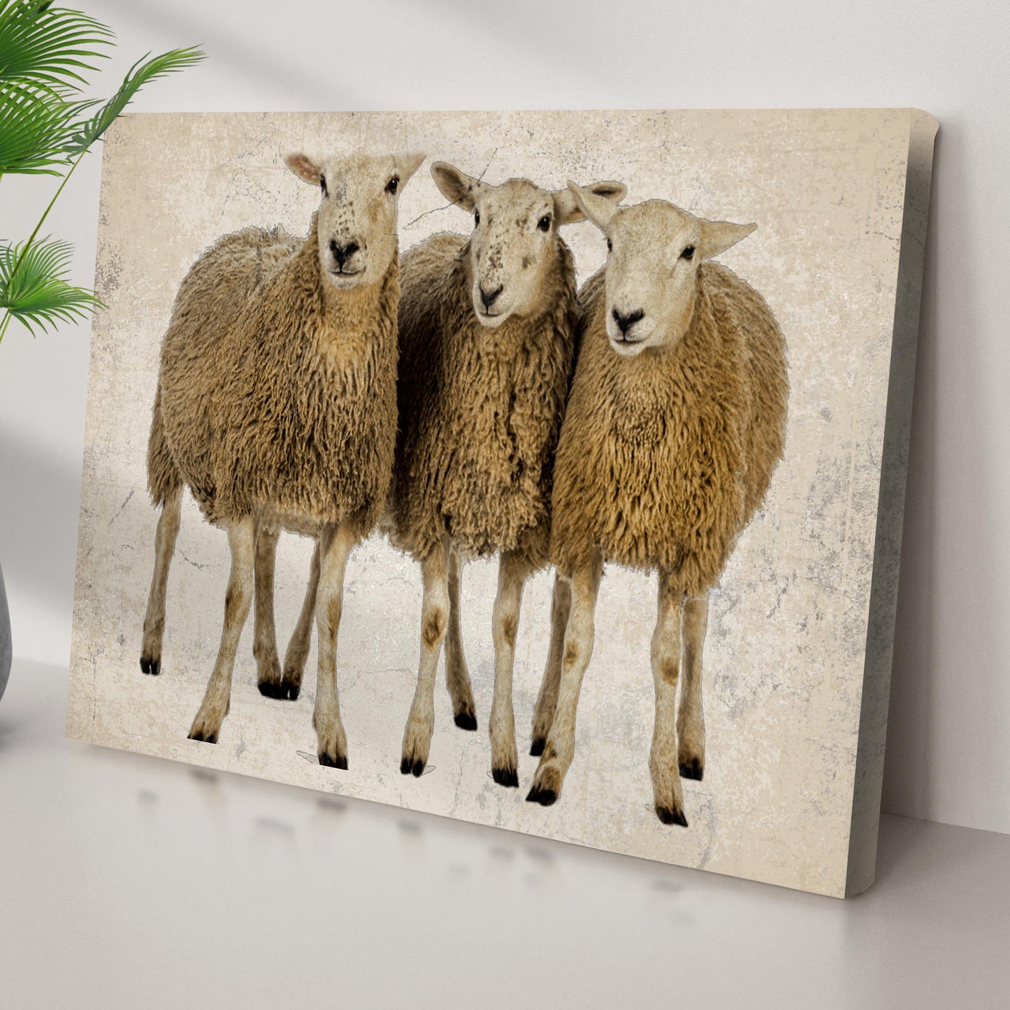 Rustic Sheep Herd Canvas Wall Art Style 1 - Image by Tailored Canvases